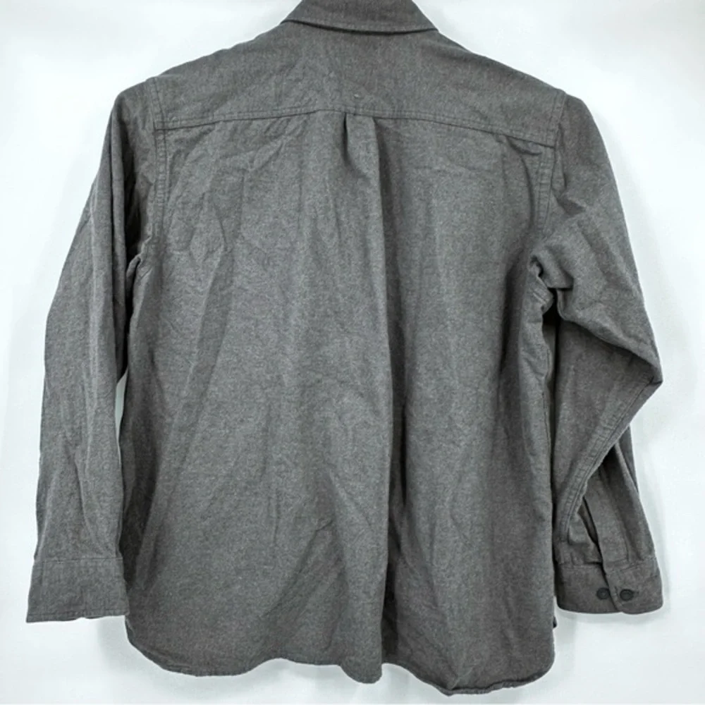 LL‎ Bean 90’s flannel shirt Gray chamois cloth shirt.XL - soft heavy USA